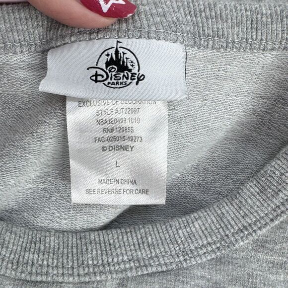 Disney Parks Walt Disney World Big Spellout Women’s Sweatshirt L Jersey Style - Picture 5 of 5